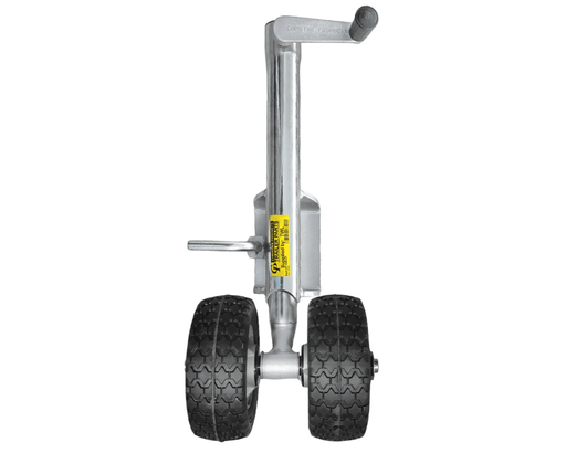 Trojan Jockey Wheel 500kg 245x90 Alloy Twin Wheel Top Wind Handle