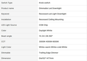 13W 1150 lumens ,Tri-Color Dimmable LED Downlight, Dia 102mm – view 9