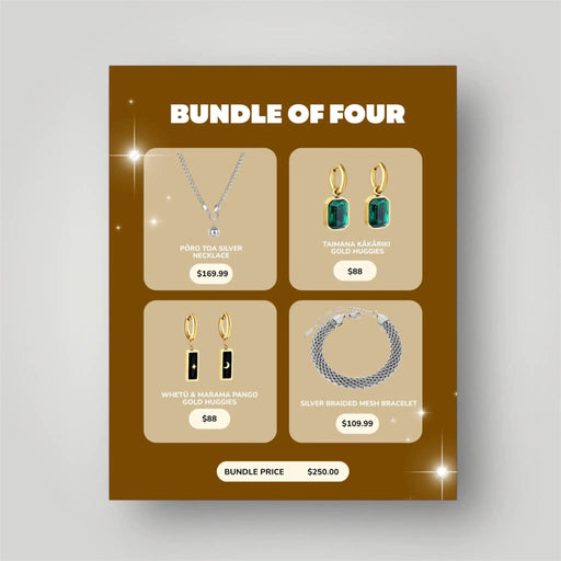 Tahana Jewellery Bundle Set Tahana Bundle of Four (Pick Any 4 items from our entire website) - Limited Edition Tahana Bundle of Four (Pick Any 4 items from our entire website) - Limited Edition