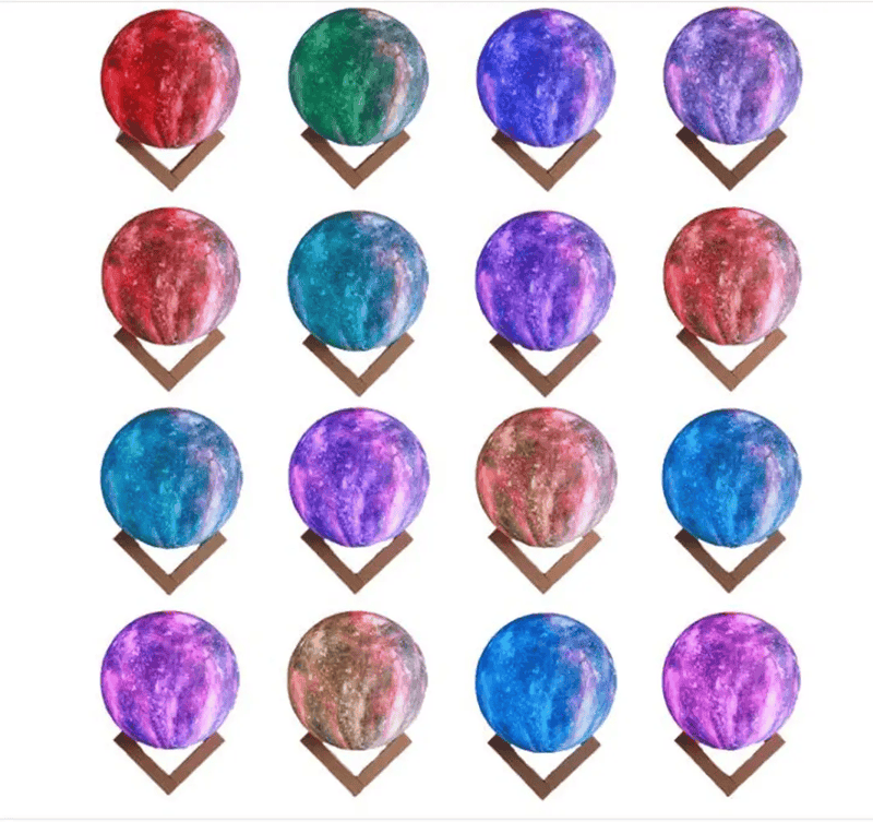 salelink.co.nz Unbranded 3D USB Moon Night Light LED Lamp With 16 Color Options 3D USB Moon Night Light With 16 Color Options