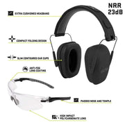 Kilwell Allen Ultrx Shield Ear/ Eye Protection Combo, Gray Allen Ultrx Shield Ear/ Eye Protection Combo, Gray