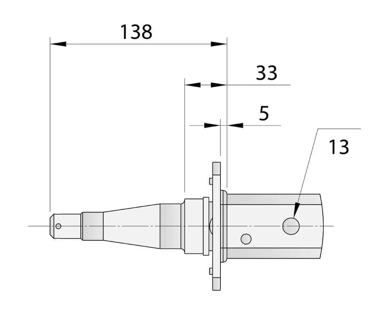 Trojan Gull Wing Axle Non Braked 1750kg Galvanised For Leaf-Spring Trailers Made To Order – view 3