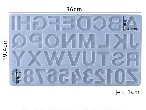Resin Art NZ Moulds Alphabet Letter Number Moulds - 01 Alphabet Letter Number Moulds - 01 | NZ