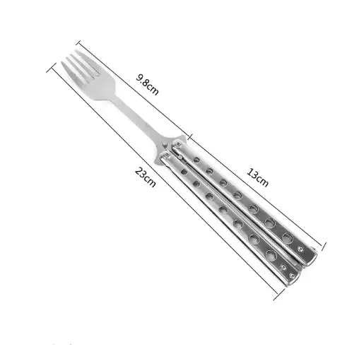Butterfly Folding Fork Outdoor Tableware Camping Cooking Supplies – view 2