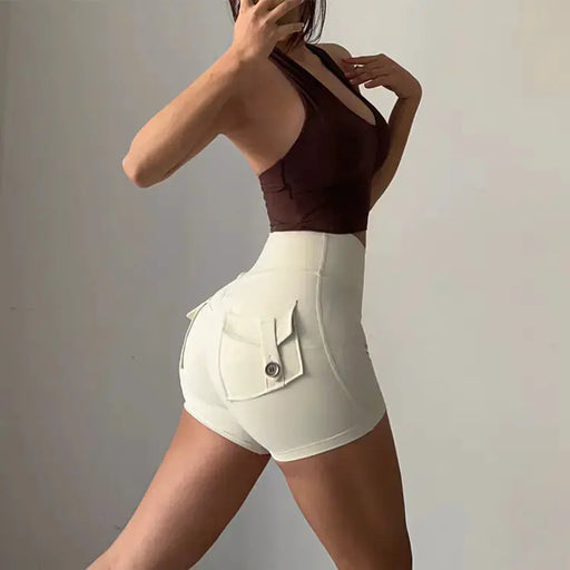Women's High Waist Stretch Yoga Shorts - Quick-Dry Athletic Shorts | Gym & Fitness – view 1