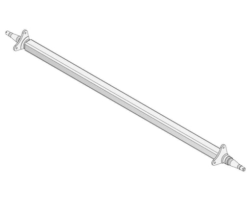 Straight Beam Axle Trojan Tophat Disc Heavy Duty 1750kg Galvanised for Leaf Spring Trailers – view 1
