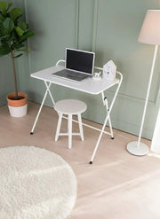 sue-e furniture Computer Desk Amber Folding Desk White Amber Folding Desk White