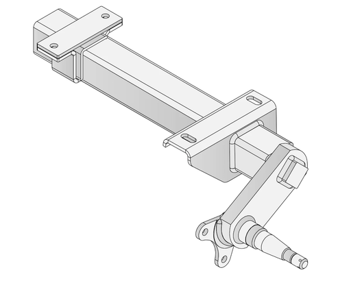 Trojan Duratorque Half Beam Right Axle 1000kg Per Pair Heavy Duty Trailer Suspension For Haulers – view 1