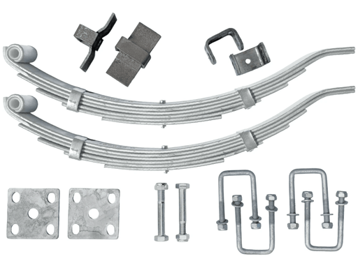 Trojan Multi Leaf Spring Kit Short Series 1500kg 50mm Wide Heavy Duty Dacromet Coated for Single Axle Trailers – view 1