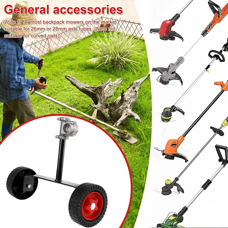 Universal String Trimmer Grass Eater Weed Cutter Adjustable Support Wheels Set – view 4