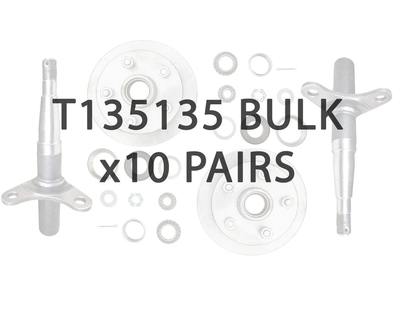 1500kg Disc Braked H&S Set - CI Disc - 5x4-1/2"x1/2" - Bulk – view 2