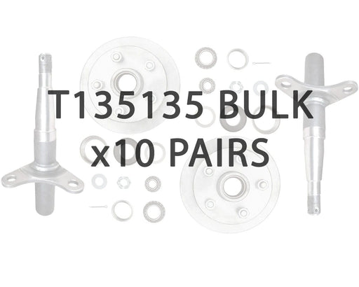 1500kg Disc Braked H&S Set - CI Disc - 5x4-1/2"x1/2" - Bulk – view 2