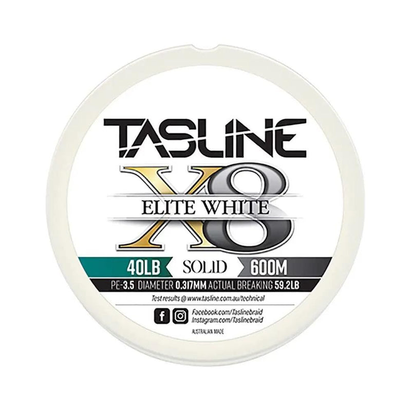 Tasline Fishing Braid Tasline Elite X8 Braid White 400m Tasline Elite X8 Braid White 400m | 20lb to 100lb | Free NZ Shipping