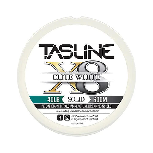 Tasline Fishing Braid Tasline Elite X8 Braid White 400m Tasline Elite X8 Braid White 400m | 20lb to 100lb | Free NZ Shipping