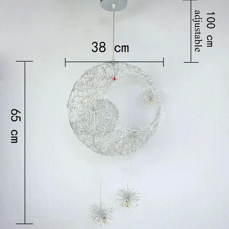 Moon Star Pendant Lamp Ceiling Light Children Kids Bedroom – view 3