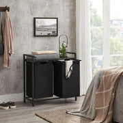 The Shopsite HOME-LIVING VASAGLE Laundry Basket Rack with Shelf VASAGLE Laundry Basket Rack with Shelf