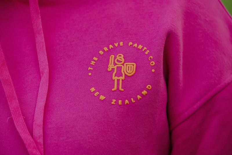 The Brave Pants Company General Raspberry Affiliation Hoodie Brave Pants Raspberry Hoodie Velvet Soft Cozy Warm