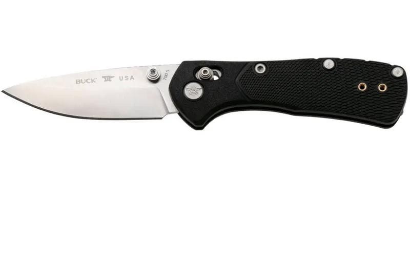 Buck 790 Mini Range Pro Black Pocket Knife With Forever Warranty