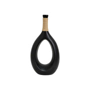 Nest & Stem Homewares Ceramic Vase Frankly Cotton Black Teardrop Sculptural Vase Frankly Cotton Black Teardrop Sculptural Vase