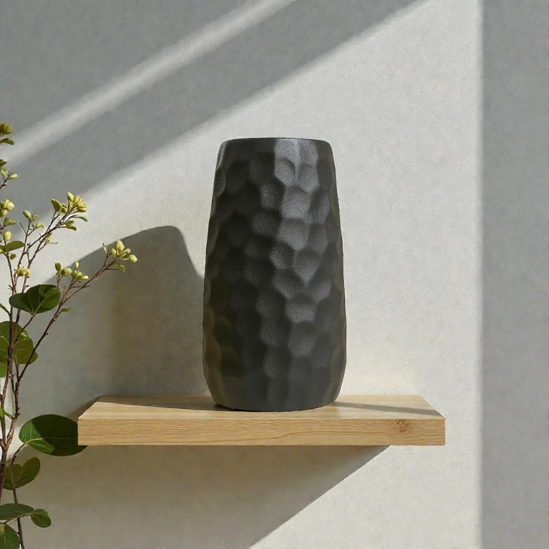 Nest & Stem Homewares Ceramic Vase Frankly Cotton Ceramic Tall Hammered Vase Frankly Cotton Ceramic Tall Hammered Vase