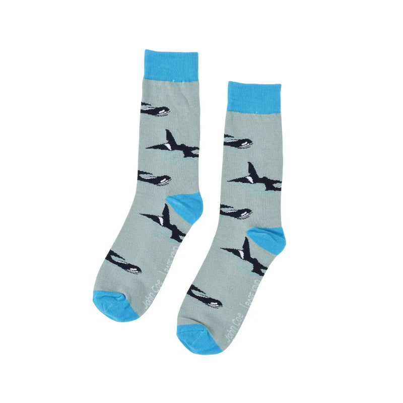Barekind NZ Original Crew Cut Socks Save the Blue Orca Bamboo Socks Save the Blue Orca Bamboo Socks