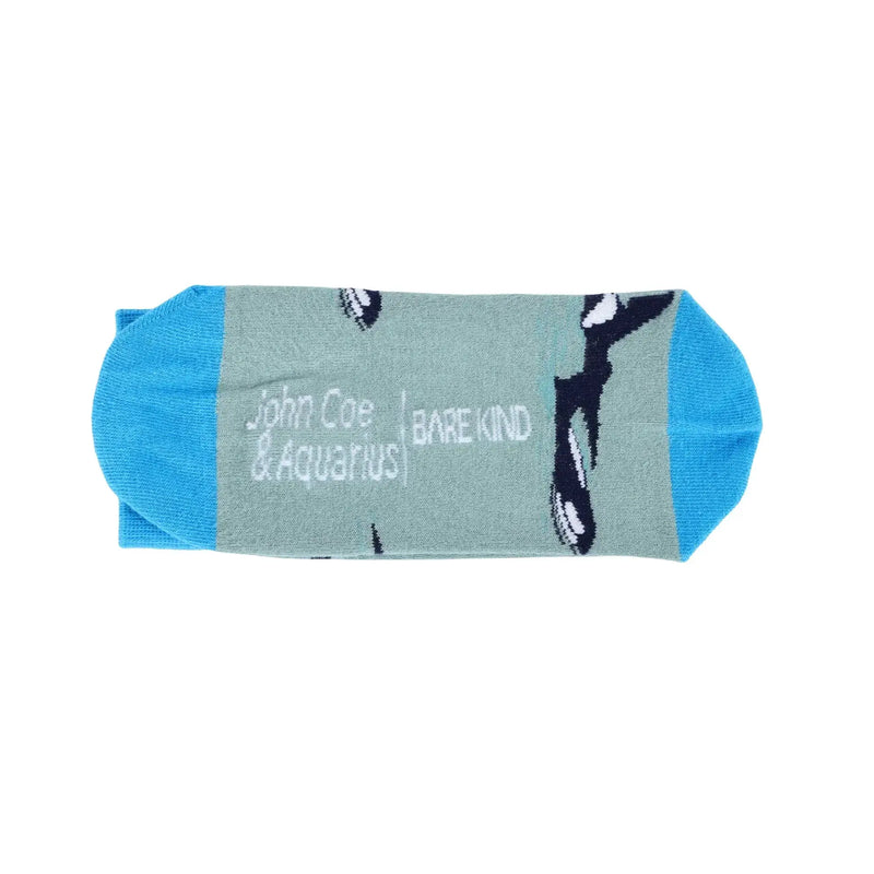 Barekind NZ Original Crew Cut Socks Save the Blue Orca Bamboo Socks Save the Blue Orca Bamboo Socks