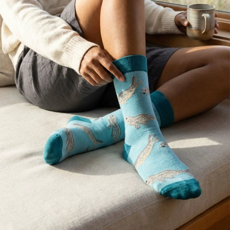 Barekind NZ Socks Save the Blue Seals Bamboo Socks Save the Blue Seals Bamboo Socks