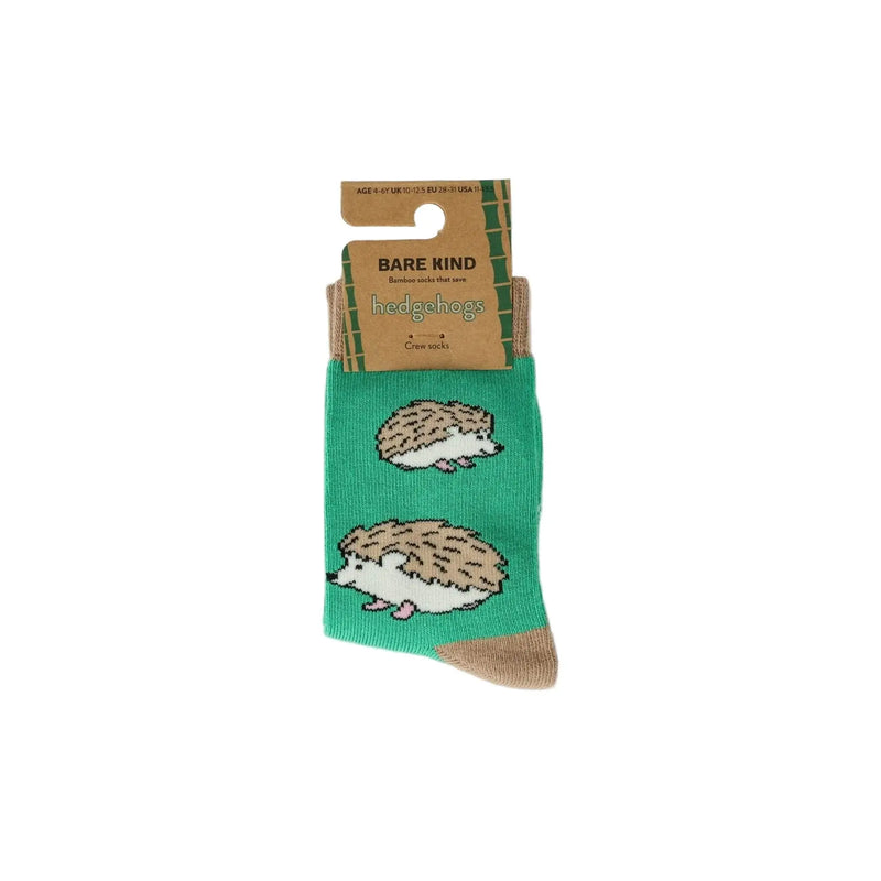 Barekind NZ Socks Save the Hedgehogs Bamboo Socks for Kids Save the Hedgehogs Bamboo Socks for Kids