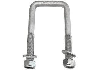 Square U-Bolt - M12 x 51 x 120mm - Grade 8.8 - Nuts Included