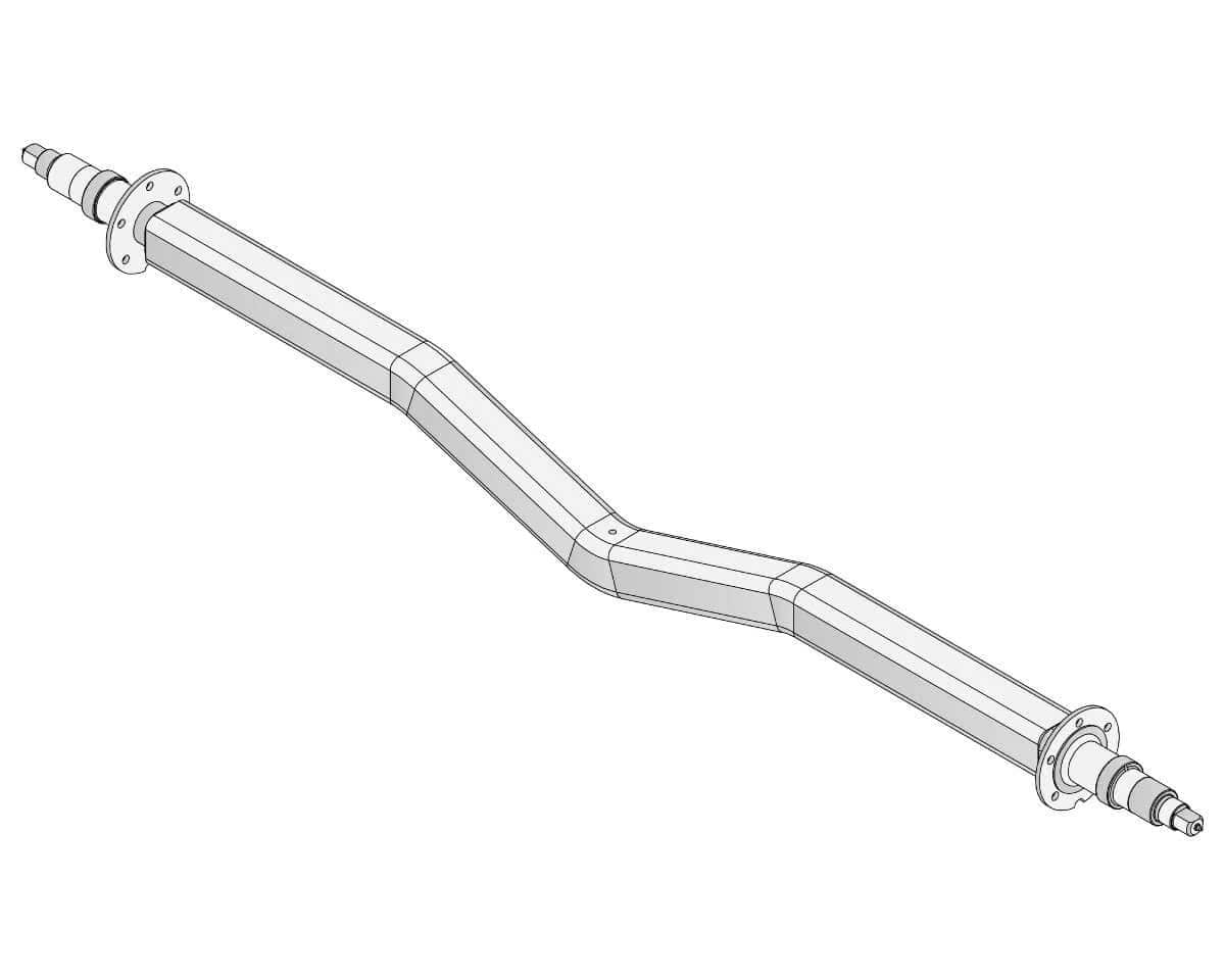 Trojan Gull Wing Axle Multi Hub 3000kg Galvanised Trailer Axle For Outdoor Use Heavy Duty – view 1