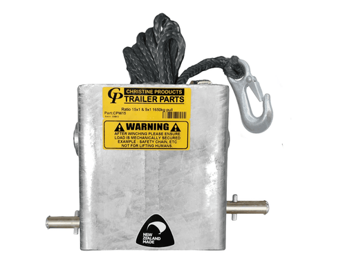 Trojan 15 To 1 Manual Winch With Rope 1650kg Two Handles – view 1