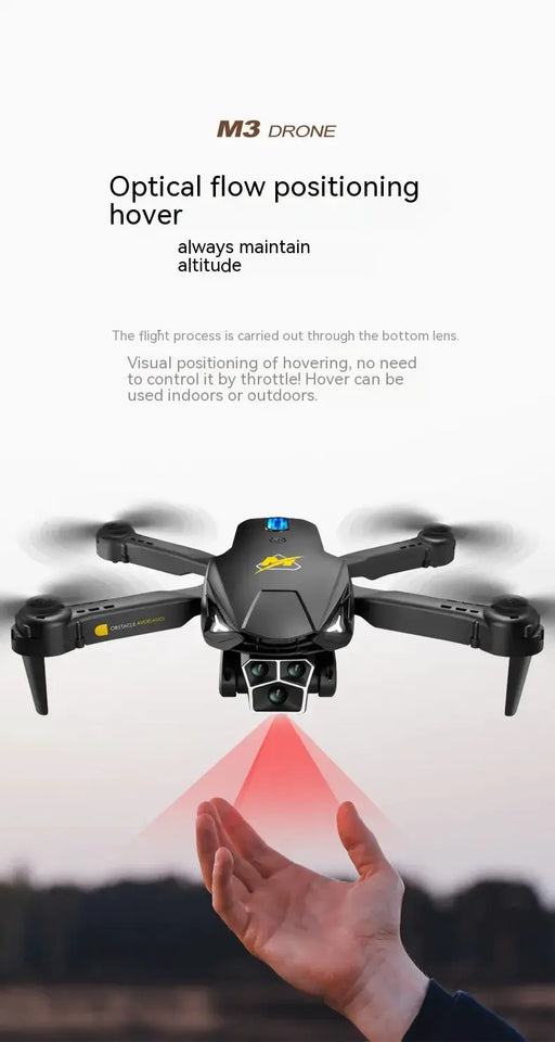UAV Three Camera HD Drone - Optical Flow Positioning with Obstacle Avoidance | Orange & Black – view 2
