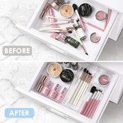 salelink.co.nz Unbranded 25PCS Drawer Organizer Set 25 Piece Drawer Organizer Set Clear Plastic Trays