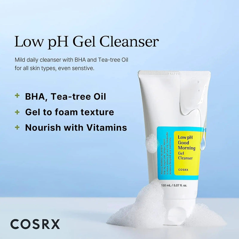 Poppy Gifts Skin Care COSRX Low pH Good Morning Gel Cleanser 150ml COSRX Low pH Good Morning Gel Cleanser 150ml