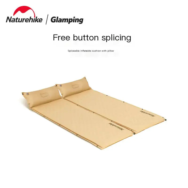 Naturehike D01 Extended Inflatable Sleeping Pad with Pillow - Camping Mat – view 3