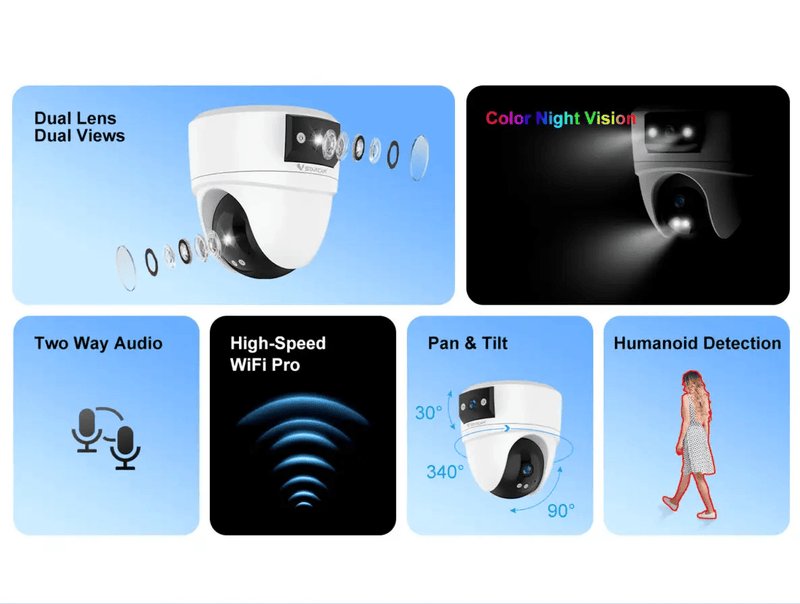 salelink.co.nz Unbranded Vstarcam Security Camera Dual Lens Vstarcam Security Camera Dual Lens | Action Outdoors NZ