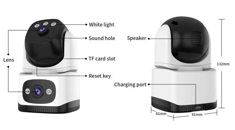salelink.co.nz Unbranded Dual Lens Security Camera Dual Lens Security Camera | Action Outdoors NZ