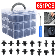 salelink.co.nz Unbranded 651PCS Car Body Trim Clips Car Body Trim Clips Fastener Kit 651Pcs Auto Panels