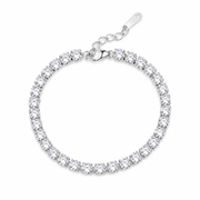 Poppy Gifts Jewellery Silver Crystal Tennis Bracelet Silver Crystal Tennis Bracelet