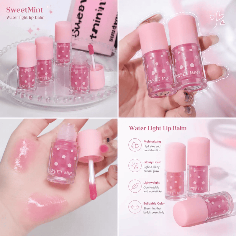 Poppy Gifts makeup Sweet Mint Water Light Pink Lip Balm Sweet Mint Water Light Pink Lip Balm