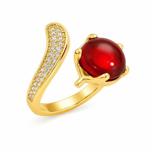 Poppy Gifts Jewellery Crimson Royale Gold Adjustable Ring Crimson Royale Gold Adjustable Ring