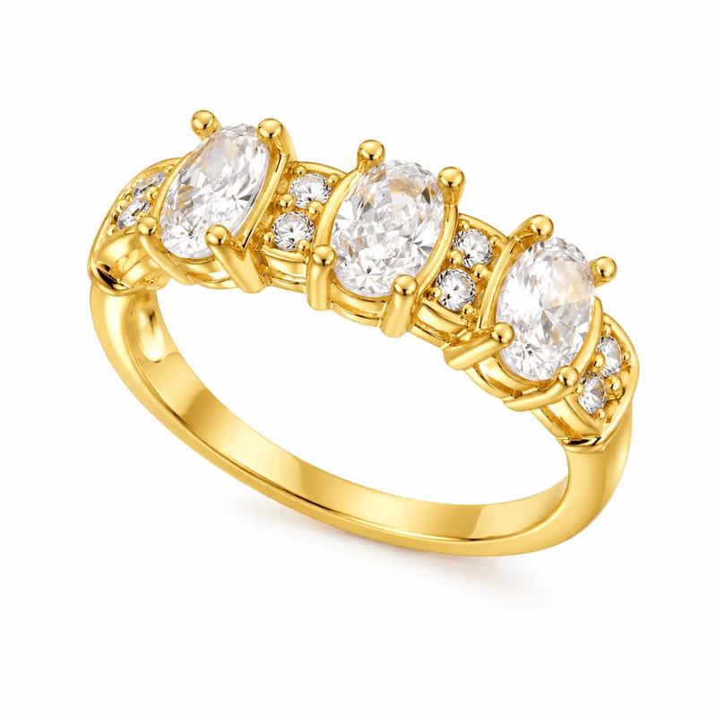 Poppy Gifts Jewellery Aurora Luxe Gold Crystal Adjustable Ring Aurora Luxe Gold Crystal Adjustable Ring