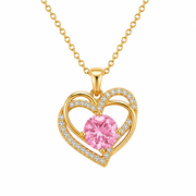 Poppy Gifts Jewellery Rosabelle Heart Gold Crystal Necklace Rosabelle Heart Gold Crystal Necklace