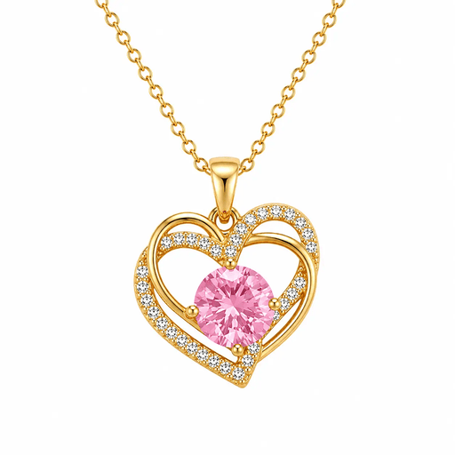 Poppy Gifts Jewellery Rosabelle Heart Gold Crystal Necklace Rosabelle Heart Gold Crystal Necklace