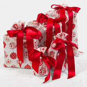 Waste Free Celebrations Fabric Gift Bags Christmas Baubles (Reusable Gift Bag Set) Christmas Baubles (Reusable Gift Bag Set)