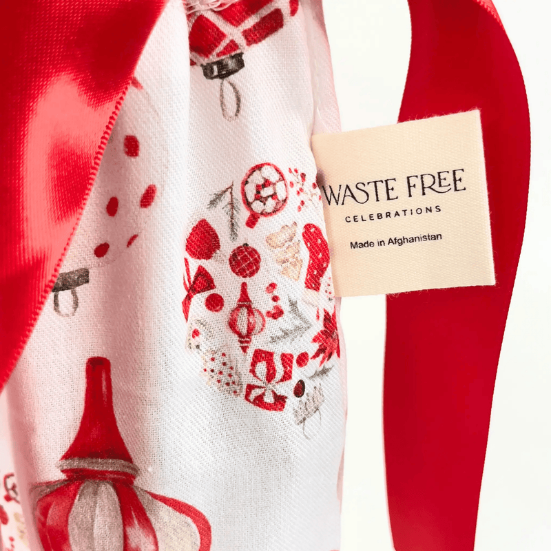 Waste Free Celebrations Fabric Gift Bags Christmas Baubles (Reusable Gift Bag Set) Christmas Baubles (Reusable Gift Bag Set)