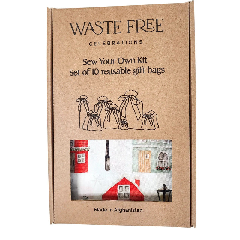 Waste Free Celebrations Christmas Cottages (SYO Reusable Gift Bag Set) Christmas Cottages (SYO Reusable Gift Bag Set)