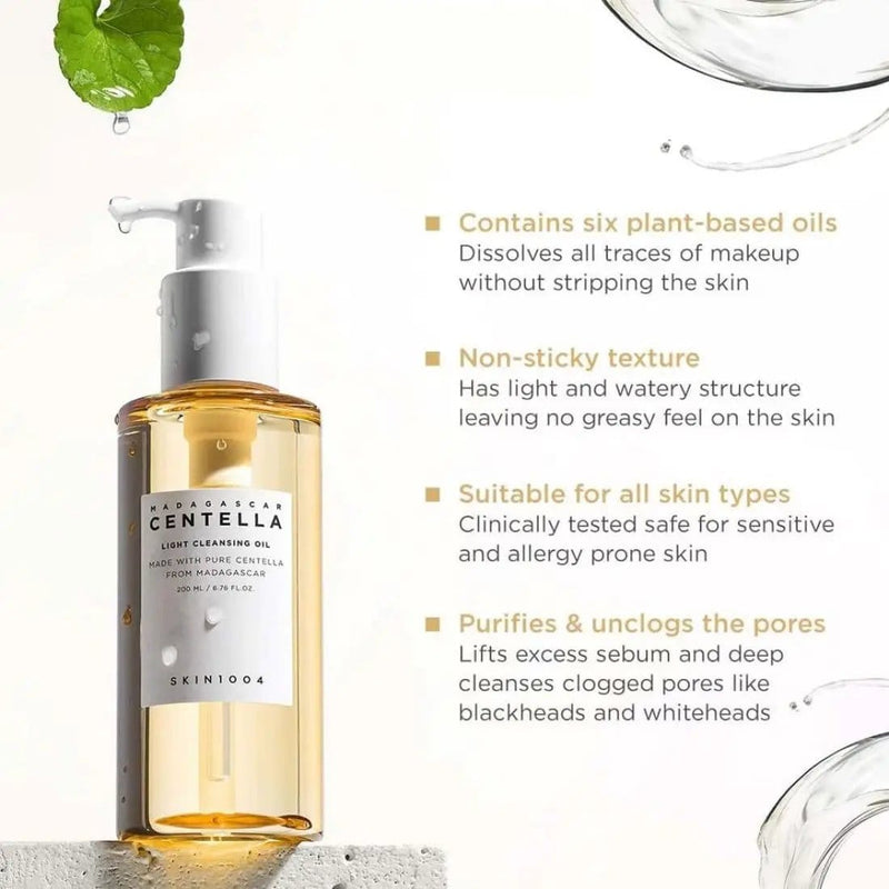 Poppy Gifts Skin Care SKIN1004 Madagascar Centella Light Cleansing Oil 200ml SKIN1004 Madagascar Centella Light Cleansing Oil 200ml