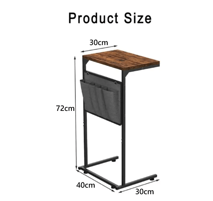g8buynz C Shaped End Table, Small Side Table for Couch and Recliner C Shaped End Table, Small Side Table for Couch and Recliner