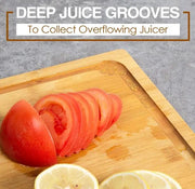 g8buynz Bamboo Cutting Boards for Kitchen with Juice Groove Bamboo Cutting Boards for Kitchen with Juice Groove